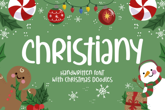 Christiany: A Playful Handwritten Font for Christmas and Winter Designs