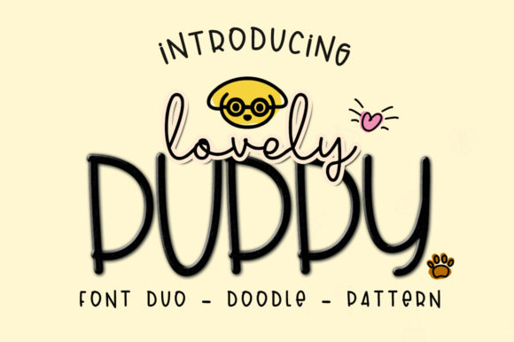 Discover the Charm of Lovely Puppy Duo: A Handwritten Font for Playful Designs